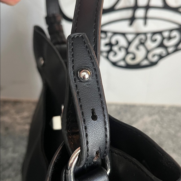 BCBG Black Bucket Bag Formal Business Career, Like New! - Picture 5 of 11